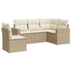 vidaXL Set Divano da Giardino 5 pz con Cuscini Beige in Polyrattan