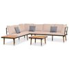 vidaXL Set Divani da Giardino 4pz con Cuscini in Legno Massello Acacia
