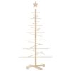 vidaXL Albero di Natale Decorativo in Legno 125 cm Legno Massello Pino