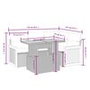vidaXL Set Divani da Giardino 5 pz con Cuscini in Polyrattan Nero