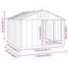 vidaXL Casetta per Cani Antracite 116,5x153x81,5 cm Acciaio Zincato