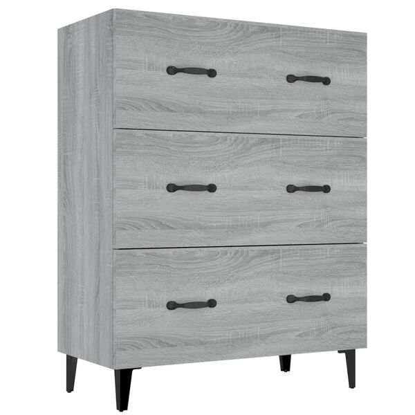 vidaXL Credenza Grigio Sonoma 69,5x34x90 cm in Legno Multistrato