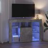 vidaXL Mobile TV LED Angolare Grigio cemento 100x40x68cm