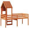 vidaXL Letto a Soppalco con Tetto Cera 90x190cm Legno Massello di Pino