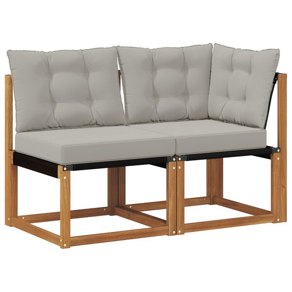 vidaXL Divano modulare da esterno e angolare 2 Pezzo Naturale