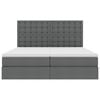 vidaXL Letto con Contenitore Grigio scuro 180 x 200 cm Pelle Sintetica