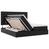 vidaXL Letto con contenitore e LED Nero 180 x 200 cm Pelle sintetica