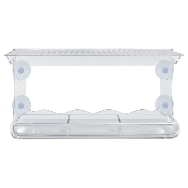 vidaXL Mangiatoie per Uccelli da Finestra 2 pz in Acrilico 30x12x15 cm