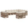 vidaXL Set Divano da Giardino 12 pz Beige polyrattan