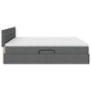 vidaXL Letto con contenitore e materasso Grigio scuro 200 x 200 cm