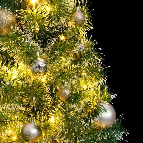 vidaXL Albero Natale Artificiale 150 LED Palline e Neve Fioccata 120cm