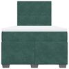 vidaXL Giroletto a Molle con Materasso Verde Scuro 120x190 cm Velluto