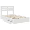vidaXL Letto con Contenitore Bianco 120 x 200 cm Legno multistrato