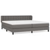 vidaXL Giroletto a Molle con Materasso Grgio 200x200 cm in Similpelle