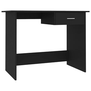 vidaXL Scrivania Nera 100x50x76 cm in Legno Multistrato