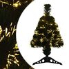 vidaXL Albero di Natale in fibra ottica 64 cm 12 LED Bianco caldo PVC