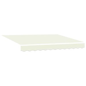 vidaXL Telo di ricambio per tenda da sole Crema 330 x 195 cm
