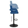 vidaXL Sgabelli da Bar 2 pz Blu in Tessuto