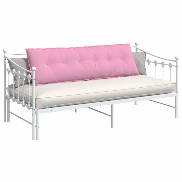 vidaXL Cuscino per Schiena Rosa 160 x 19 x 50 cm Tessuto