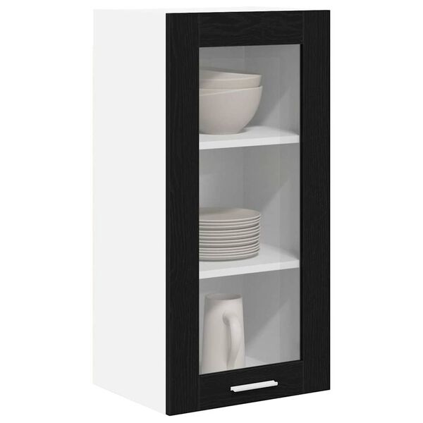 vidaXL Armadio pensile Rovere Nero 40 x 31 x 80 cm Legno multistrato