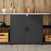 vidaXL Stoccaggio in cucina con porta Nero 60 x 50 x 92 cm Acciaio