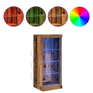 vidaXL Madia LED Legno vecchio 41 x 37 x 100 cm Legno multistrato