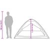 vidaXL Tenda da Campeggio a Cupola 4 Persone Grigio e Arancione
