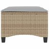 vidaXL Sgabelli Giardino con Cuscini 4pz Beige 55x55x36 cm Polyrattan