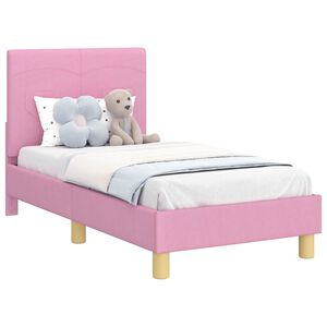 vidaXL Struttura letto per bambini con testata Rosa 70 x 140 cm