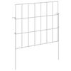 vidaXL Recinzione da Giardino con Picchetti 24 pz 35 x 30 cm Argento