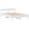 vidaXL Letto senza Materasso Bianco 140x200 cm Legno Massello di Pino