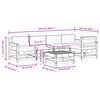 vidaXL Set Divani Giardino 6 pz con Cuscini Legno Massello di Douglas