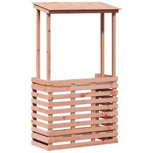 vidaXL Tavolo Bar da Esterno con Tetto 112,5x57x195,5cm Legno Massello