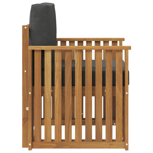 vidaXL Set di divani da esterno con cuscino Naturale 71 x 63 x 73 cm