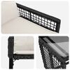 vidaXL Set di Mobili da Esterno con cuscino 3 pcs Nero e Bianco