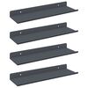 vidaXL Mensola sospesa 4 pcs Antracite 30 x 9 x 2,5 cm Acciaio