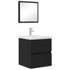 vidaXL Mobile da Bagno Rovere Nero 41 x 38,5 x 45 cm Legno multistrato