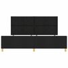 vidaXL Struttura del letto con testiera Nero 200 x 200 cm Tessuto