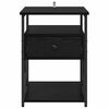 vidaXL Armadio da Notte Rovere Nero 40 x 42 x 55 cm Legno multistrato