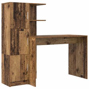 vidaXL Scrivania Legno vecchio 133,5 x 50 x 124 cm 2 pz