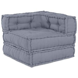 vidaXL Unit&agrave; di Divano Modulare Tessuto Grigio 70 x 70 x 56 cm