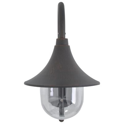vidaXL Lampada da Parete da Giardino E27 42 cm Alluminio Bronzo