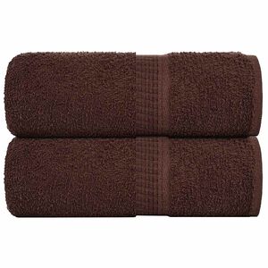 vidaXL Asciugamani FROGN 2 pz Marrone 30x30 cm 360 g/m&sup2;