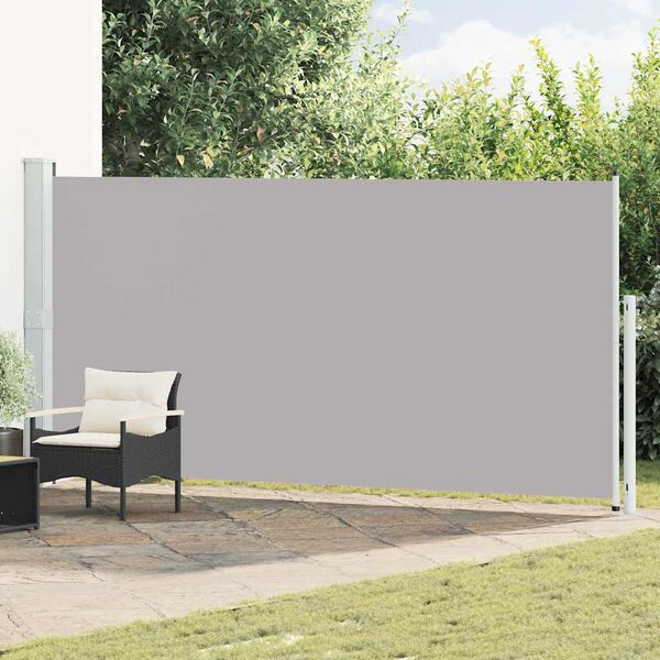 vidaXL Tenda Laterale Retrattile per Patio 180x500 cm Grigia