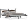 vidaXL Giroletto senza Materasso Rovere Marrone 183x203 cm Truciolato