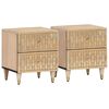 vidaXL Comodini 2pz 40x33x46 cm in Legno Massello di Mango