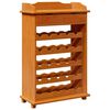 vidaXL Portabottiglie Marrone 58 x 28 x 90 cm Pino massello