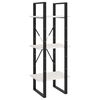 vidaXL Libreria a 3 Ripiani Bianca 40x30x105 cm Legno Massello di Pino
