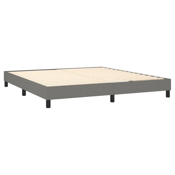vidaXL Struttura Letto a Rete a Molle Grigio Scuro 180x200 cm Tessuto