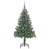 vidaXL Albero di Natale con 150 LED con supporto Verde 150 cm PVC